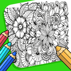 Flowers Coloring Game for Adults