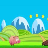 Pink Running Pig